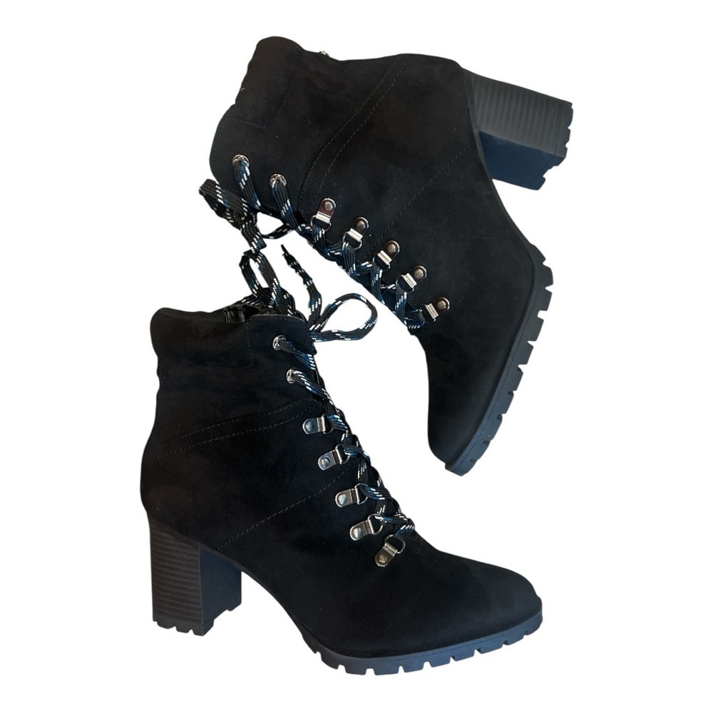 Kelly & Katie Yustin Black Lace Suede’s Bootie SZ 10 New
